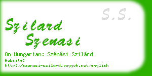szilard szenasi business card